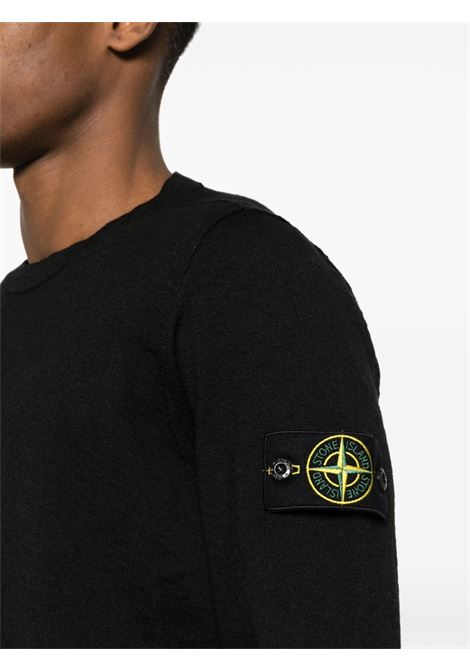 maglia cre neck 5100052 uomo nera STONE ISLAND | L1S15 5100052 S00B0V0029